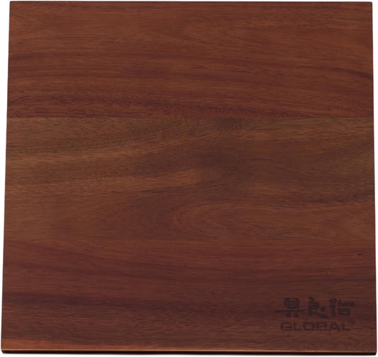 Global Magnetic Knife Easel 11x11 Inch – Japanese Precision Hardwood Stand, Securely Holds 5 Knives, Space-Saving Counter Organizer, Sleek Acacia Finish