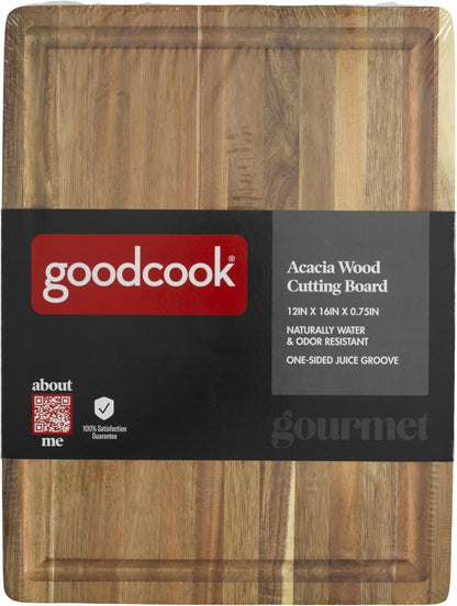 Everyday 10" x 14" Bamboo Cutting Board, Durable Edge-Grain Wood, Moisture-Resistant, Knife-Friendly, Wooden Chopping Board for Kitchen, Low-Maintenance, Natural Bamboo