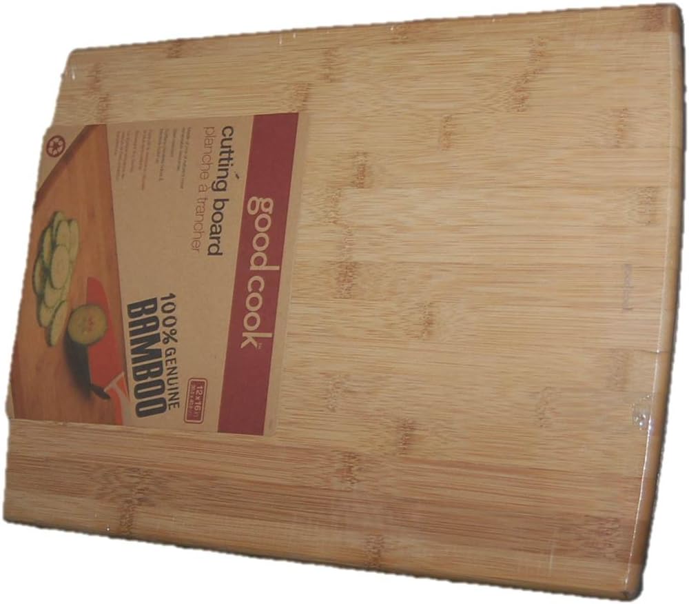Everyday 10" x 14" Bamboo Cutting Board, Durable Edge-Grain Wood, Moisture-Resistant, Knife-Friendly, Wooden Chopping Board for Kitchen, Low-Maintenance, Natural Bamboo