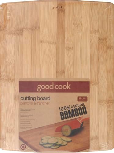 Everyday 10" x 14" Bamboo Cutting Board, Durable Edge-Grain Wood, Moisture-Resistant, Knife-Friendly, Wooden Chopping Board for Kitchen, Low-Maintenance, Natural Bamboo