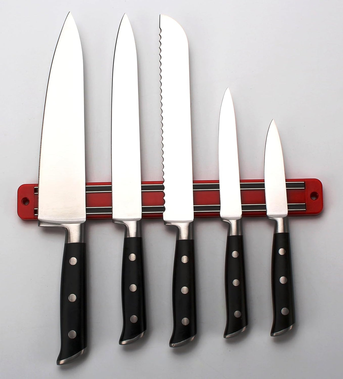 Magnetic Knife Bar - Maximize Space With Kitchen Rack For Wall - MagRack Strip, Elegant Cutlery Display, Secure Metal Tools Storage. 6 Pack Bundle