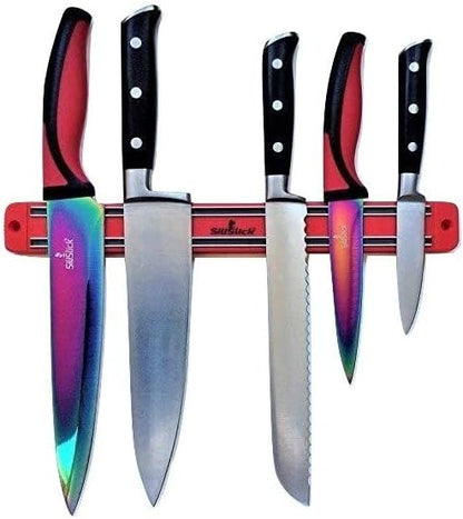 Magnetic Knife Bar - Maximize Space With Kitchen Rack For Wall - MagRack Strip, Elegant Cutlery Display, Secure Metal Tools Storage. 6 Pack Bundle