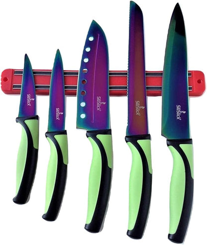 Magnetic Knife Bar - Maximize Space With Kitchen Rack For Wall - MagRack Strip, Elegant Cutlery Display, Secure Metal Tools Storage. 6 Pack Bundle