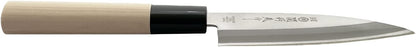 Seki Tsubazo Deba Knife 5.9-inch Blade and Japanese Painting Cloth Set, Japanese Chef Knife for Fish and Meats, Stainless Steel Blade & Genuine Wooden Handle