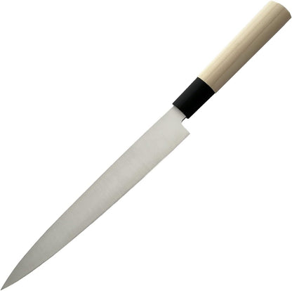 Seki Tsubazo Deba Knife 5.9-inch Blade and Japanese Painting Cloth Set, Japanese Chef Knife for Fish and Meats, Stainless Steel Blade & Genuine Wooden Handle