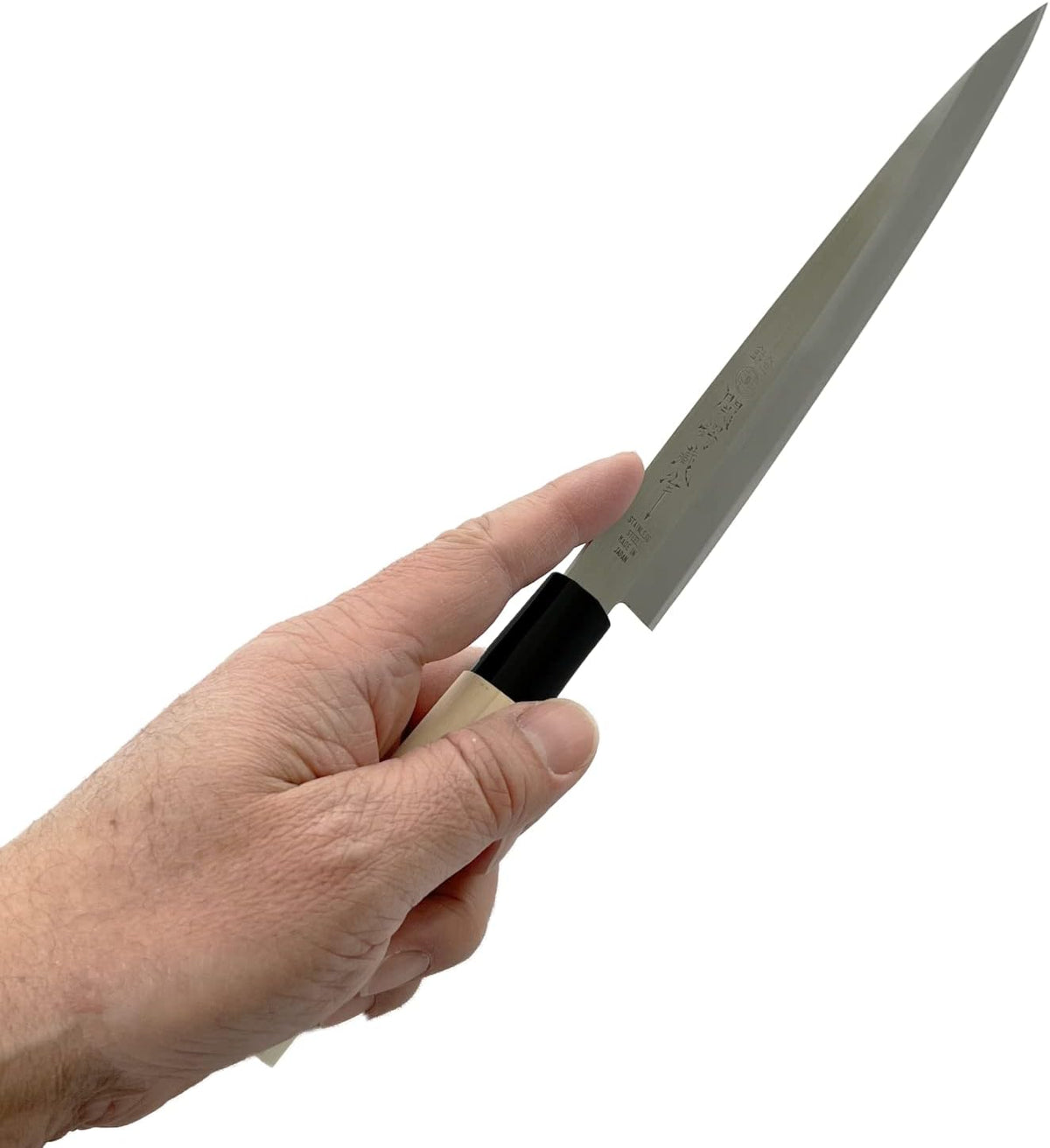 Seki Tsubazo Deba Knife 5.9-inch Blade and Japanese Painting Cloth Set, Japanese Chef Knife for Fish and Meats, Stainless Steel Blade & Genuine Wooden Handle