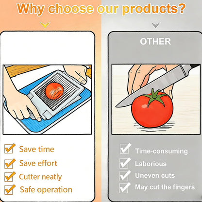 Tomato Slicer, Tomato Cutter Vegetable Slicer | Stainless Steel Blades, For Home Use, Smooth Cutting, Precise Cuts for Tomatoes
