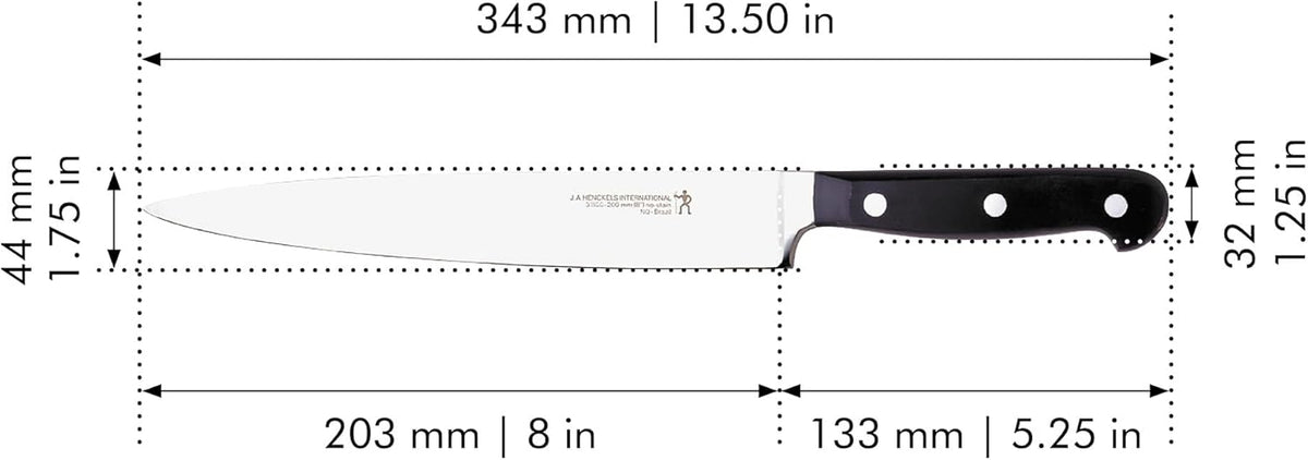Classic Razor-Sharp 8-inch Carving Knife, German Engineered Informed by 100+ Years of Mastery