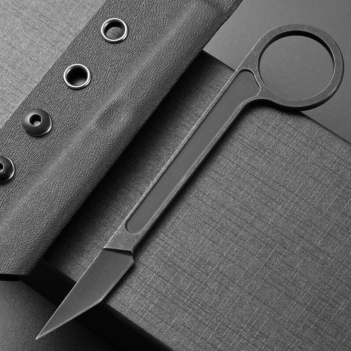Ccanku C1104 Fixed Blade Knife D2 Blade Stainless Steel Handle Claw Knife for Hunting, EDC Tool, Survival, Camping Outdoor with K Sheath (Black)
