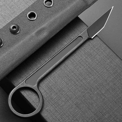 Ccanku C1104 Fixed Blade Knife D2 Blade Stainless Steel Handle Claw Knife for Hunting, EDC Tool, Survival, Camping Outdoor with K Sheath (Black)