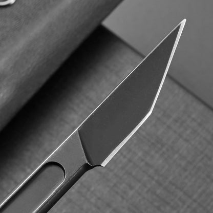 Ccanku C1104 Fixed Blade Knife D2 Blade Stainless Steel Handle Claw Knife for Hunting, EDC Tool, Survival, Camping Outdoor with K Sheath (Black)