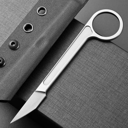 Ccanku C1104 Fixed Blade Knife D2 Blade Stainless Steel Handle Claw Knife for Hunting, EDC Tool, Survival, Camping Outdoor with K Sheath (Black)