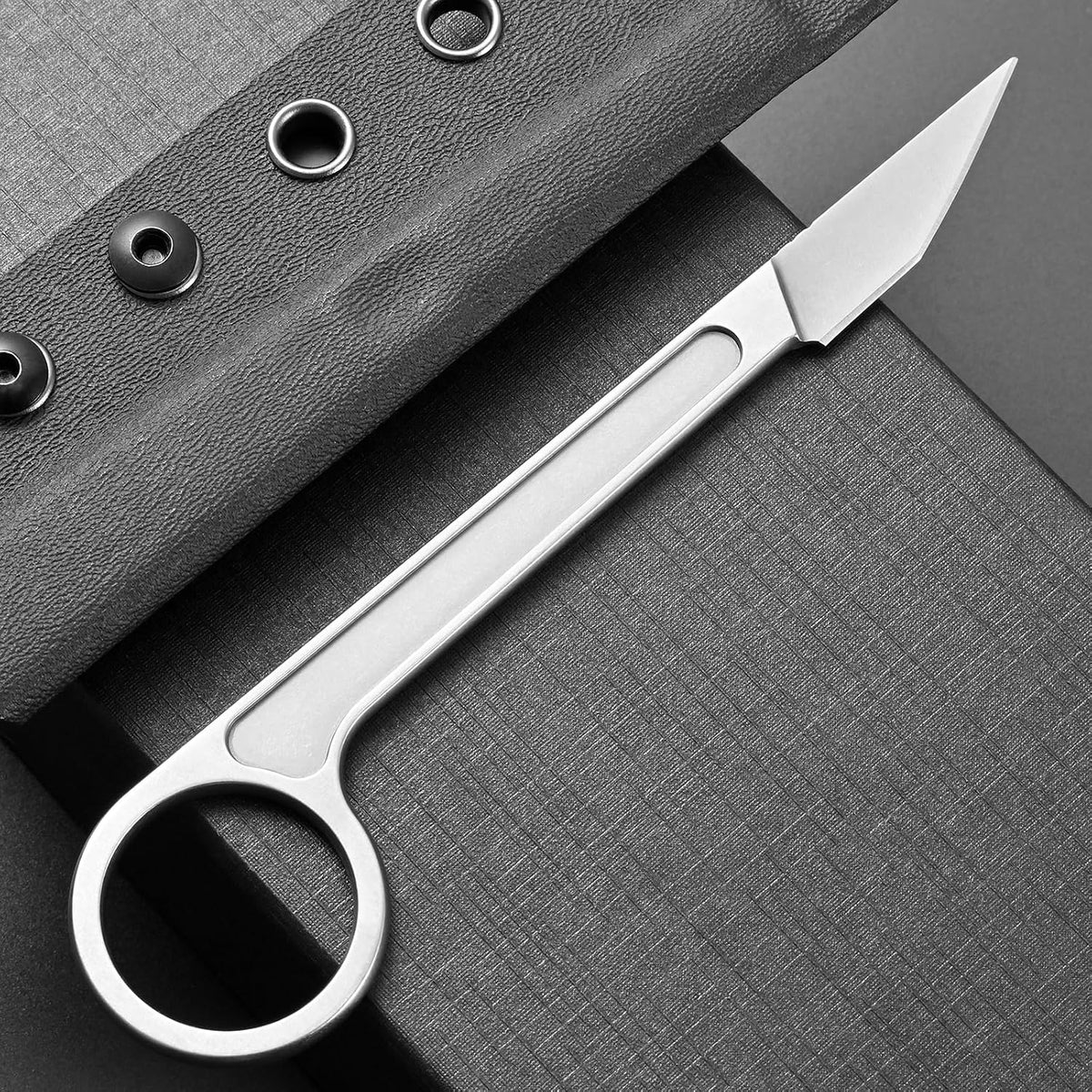 Ccanku C1104 Fixed Blade Knife D2 Blade Stainless Steel Handle Claw Knife for Hunting, EDC Tool, Survival, Camping Outdoor with K Sheath (Black)