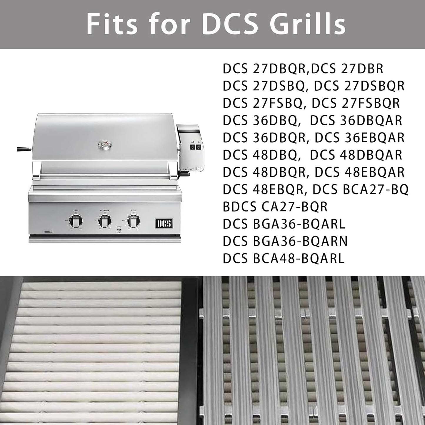 9.5" Long Grill Ceramic Rods Replacement for DCS 30 36 48 Inch Gas Grill, Ceramic Radiant for DCS Grill 245398, DCSCT, 18 Pack