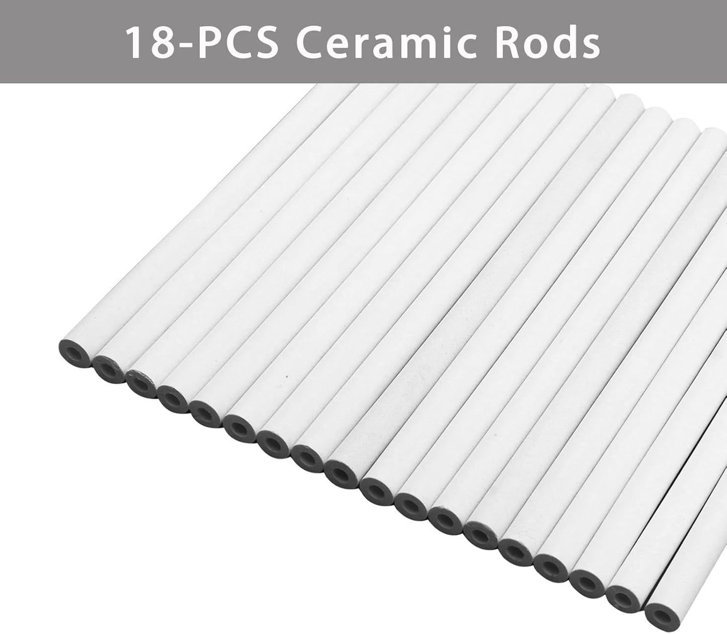 9.5" Long Grill Ceramic Rods Replacement for DCS 30 36 48 Inch Gas Grill, Ceramic Radiant for DCS Grill 245398, DCSCT, 18 Pack