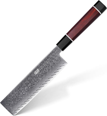 8 Inch Japanese Chef's Knife, Premium Damascus Steel Construction Kitchen Knife, Multifunctional Gyuto Knife, Exceptional Cutting Performance (Samurai Series)