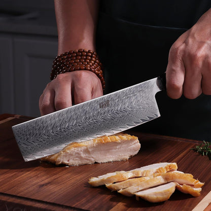 8 Inch Japanese Chef's Knife, Premium Damascus Steel Construction Kitchen Knife, Multifunctional Gyuto Knife, Exceptional Cutting Performance (Samurai Series)
