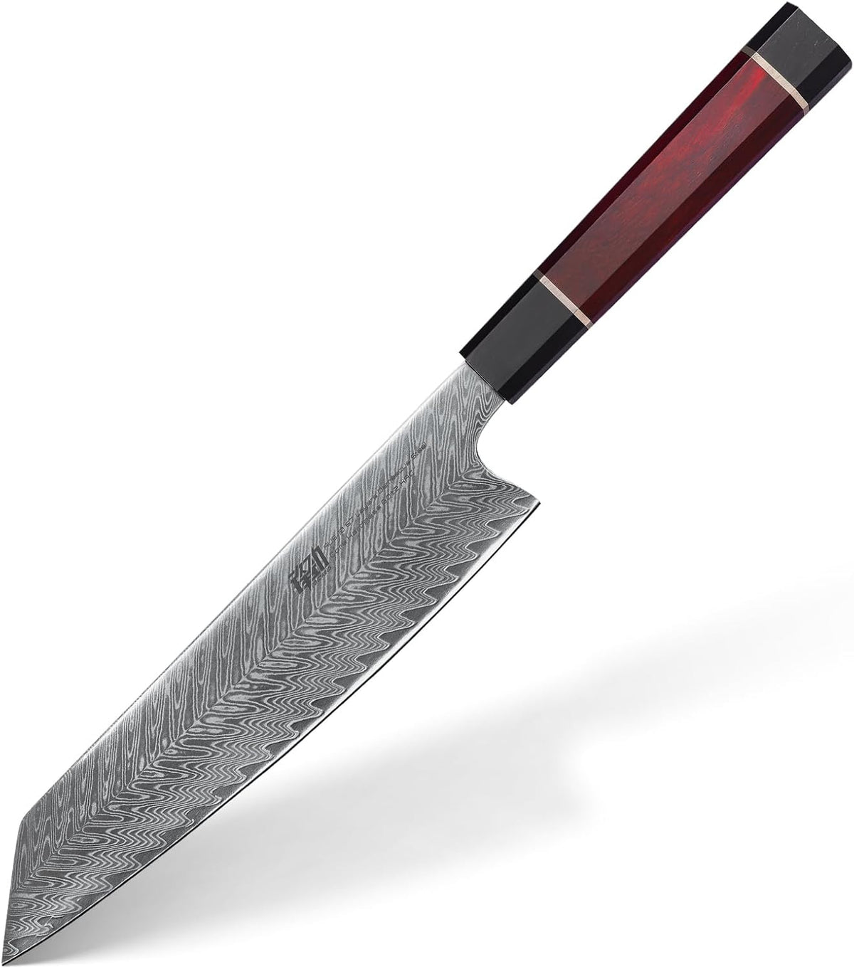 8 Inch Japanese Chef's Knife, Premium Damascus Steel Construction Kitchen Knife, Multifunctional Gyuto Knife, Exceptional Cutting Performance (Samurai Series)