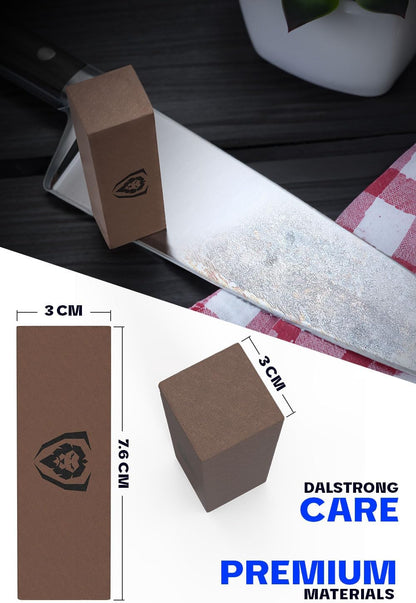 Premium Rust Remover & Eraser - Knife Maintenance and Care - For Knives, Scissors, Stainless Steel Pots and Pans, Whetstones - Sharp Polish for Tools - Calcium Carbonate