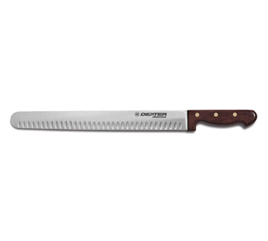 13062 14" Duo-Edge Roast Slicer, Wide Blade High Carbon Steel Carving Knife with Hollow Ground Edges, Connoisseur Series, NSF Certified, Precision Meat Cutting Tool, Made in USA