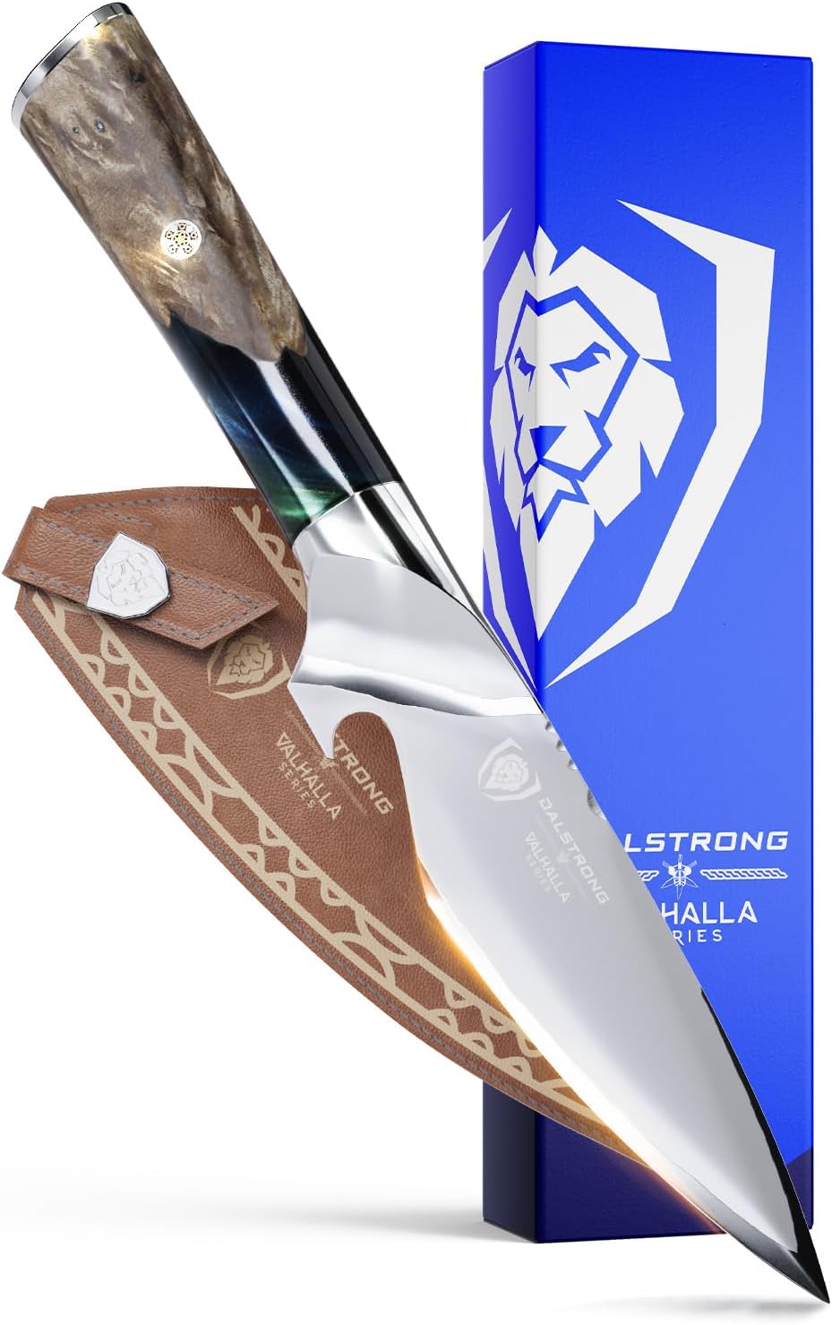 BBQ Piranha Knife 6" — Built-In Bottle Opener & Serrated Spine — 9CR18MOV HC Steel — For Grill-Side Cutting, Scoring & BBQ Service — Celestial Resin Handle, Valhalla, customer support