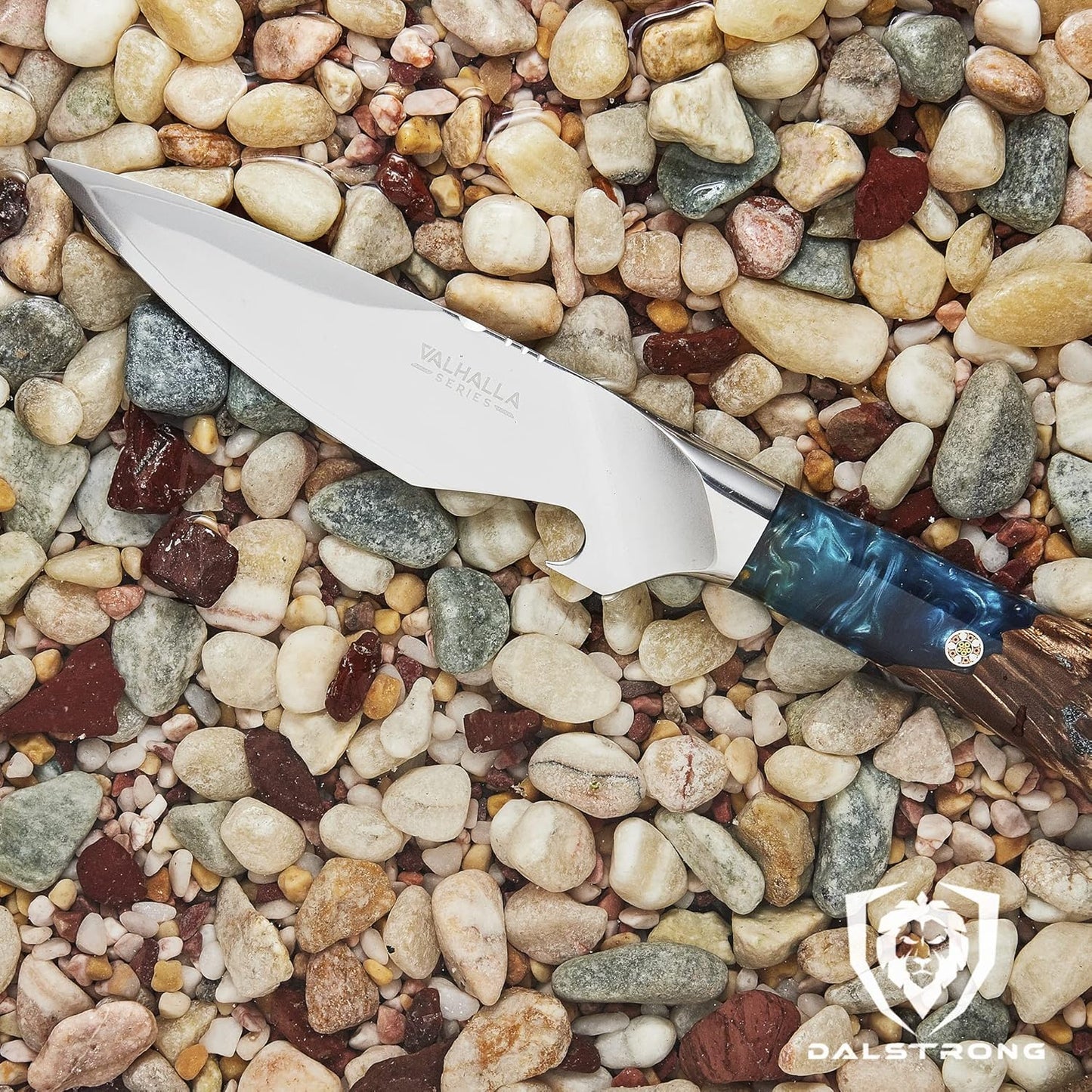 BBQ Piranha Knife 6" — Built-In Bottle Opener & Serrated Spine — 9CR18MOV HC Steel — For Grill-Side Cutting, Scoring & BBQ Service — Celestial Resin Handle, Valhalla, customer support