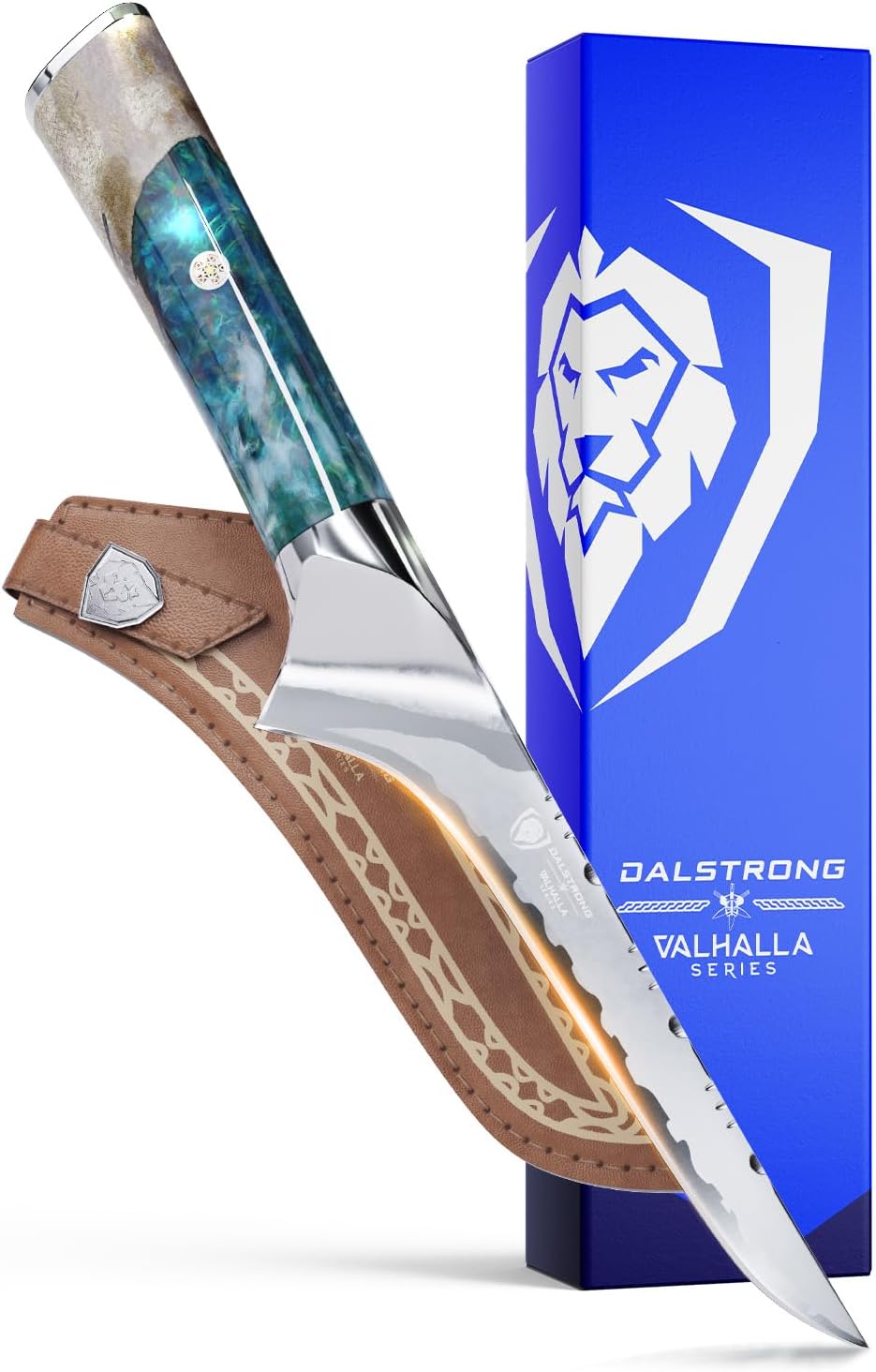 BBQ Piranha Knife 6" — Built-In Bottle Opener & Serrated Spine — 9CR18MOV HC Steel — For Grill-Side Cutting, Scoring & BBQ Service — Celestial Resin Handle, Valhalla, customer support