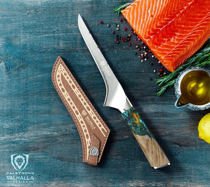 BBQ Piranha Knife 6" — Built-In Bottle Opener & Serrated Spine — 9CR18MOV HC Steel — For Grill-Side Cutting, Scoring & BBQ Service — Celestial Resin Handle, Valhalla, customer support