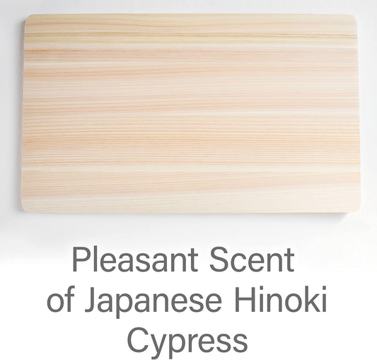 Japanese Hinoki Cutting Board - Small - Natural Cypress Wood Cutting Board, Kitchen Chopping Board, High Durability, Made in Japan (14.17×8.66×0.59 inch) (Small) | Natural Hinoki Wood, Made in Japan, 14.17×8.66×0.59 inch