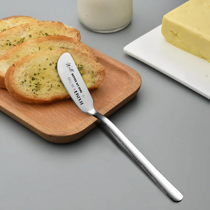 Odoor Funny Butter Knife, Personalized Engraved Peanut Butter Spreader, Novelty Gifts for Sandwich Bread Toast Lover
