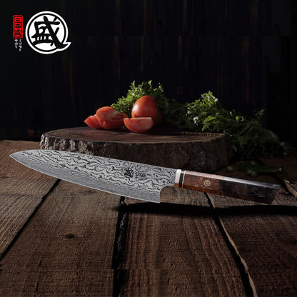 8 Inch Japanese Gyuto Chef Knife AUS-10 Damascus