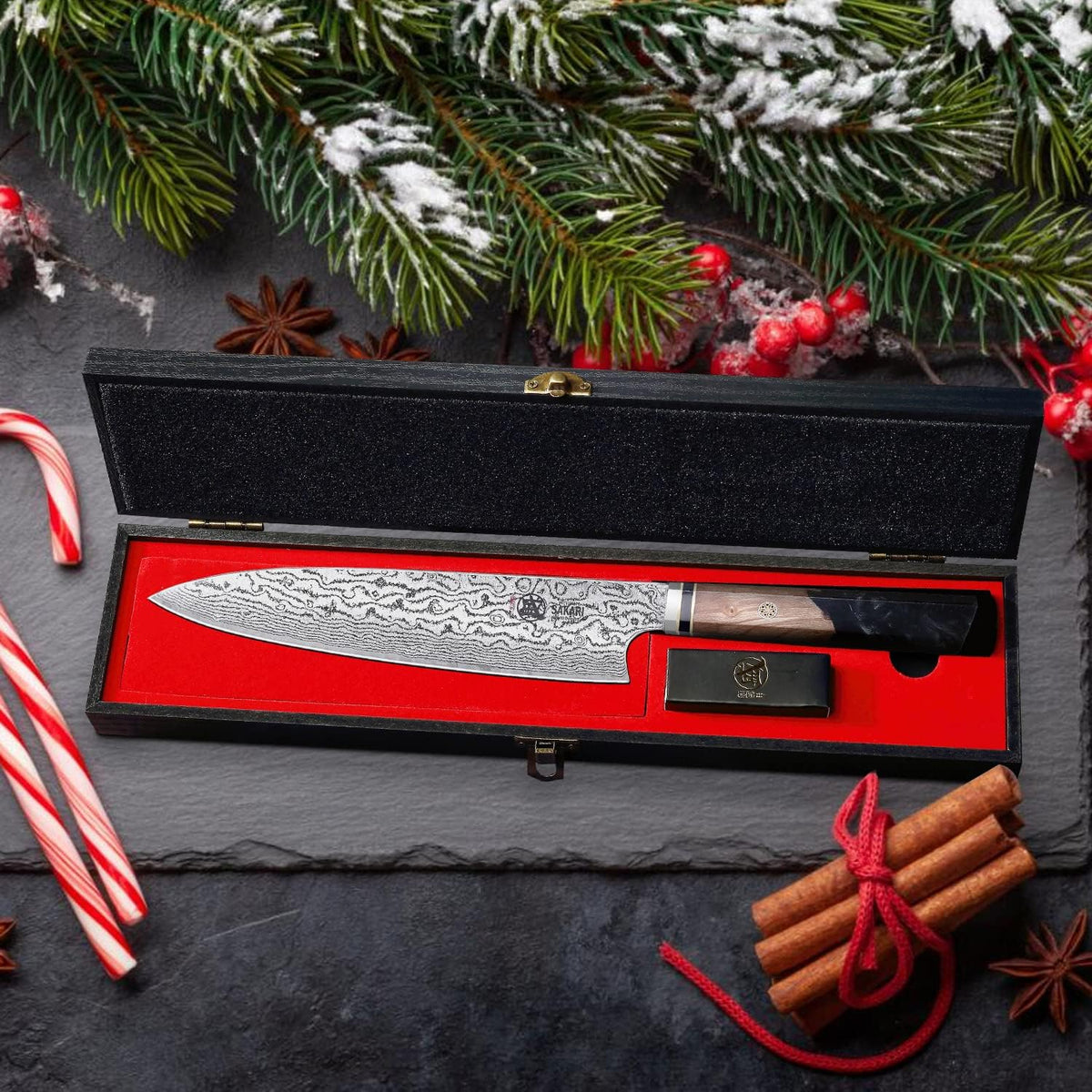 8 Inch Japanese Gyuto Chef Knife AUS-10 Damascus