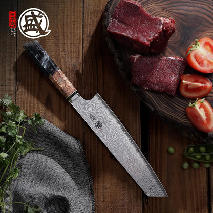 8 Inch Japanese Gyuto Chef Knife AUS-10 Damascus