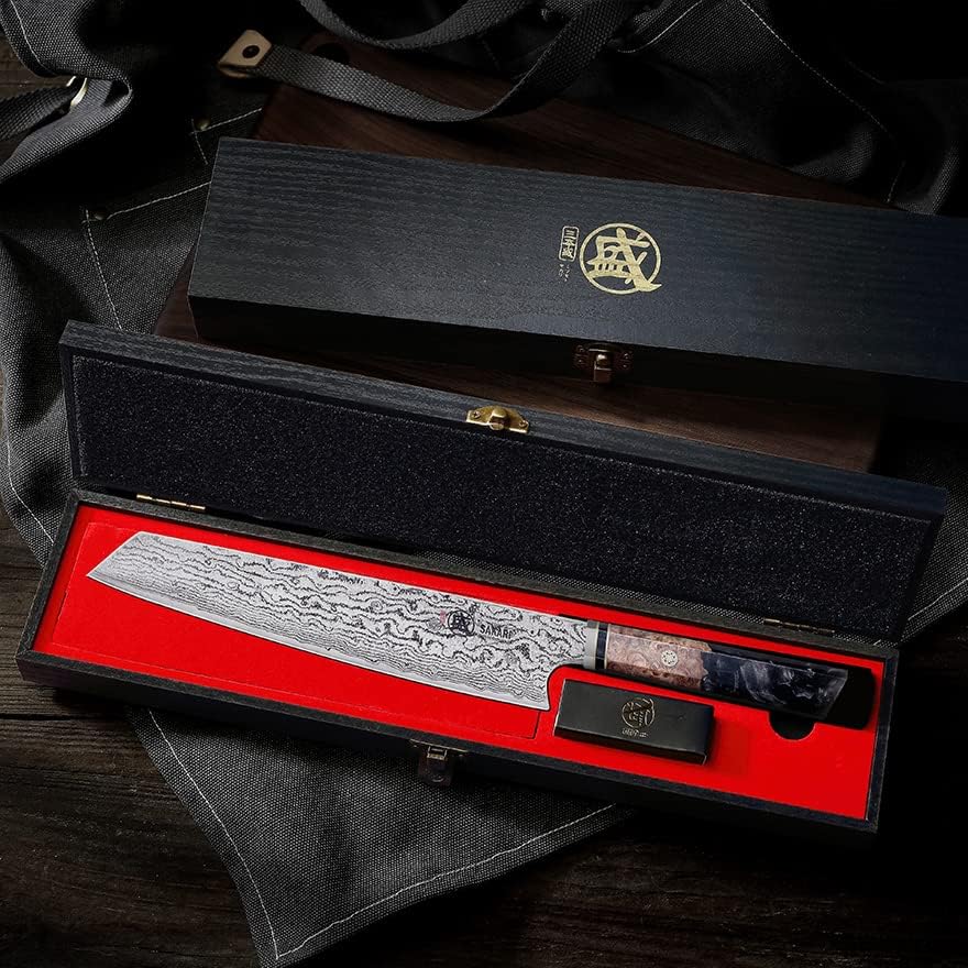 8 Inch Japanese Gyuto Chef Knife AUS-10 Damascus