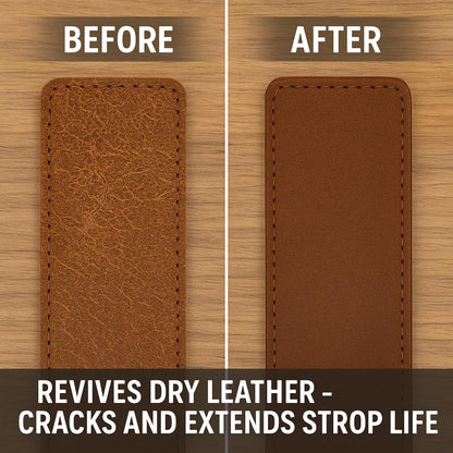 GENTS Leather Strop Conditioning Paste – 30ml Leather Balm for Razor Strops – Softens, Protects & Restores Leather – Maintain Straight Razor Strops, Belts & Leather Tools