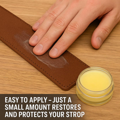 GENTS Leather Strop Conditioning Paste – 30ml Leather Balm for Razor Strops – Softens, Protects & Restores Leather – Maintain Straight Razor Strops, Belts & Leather Tools