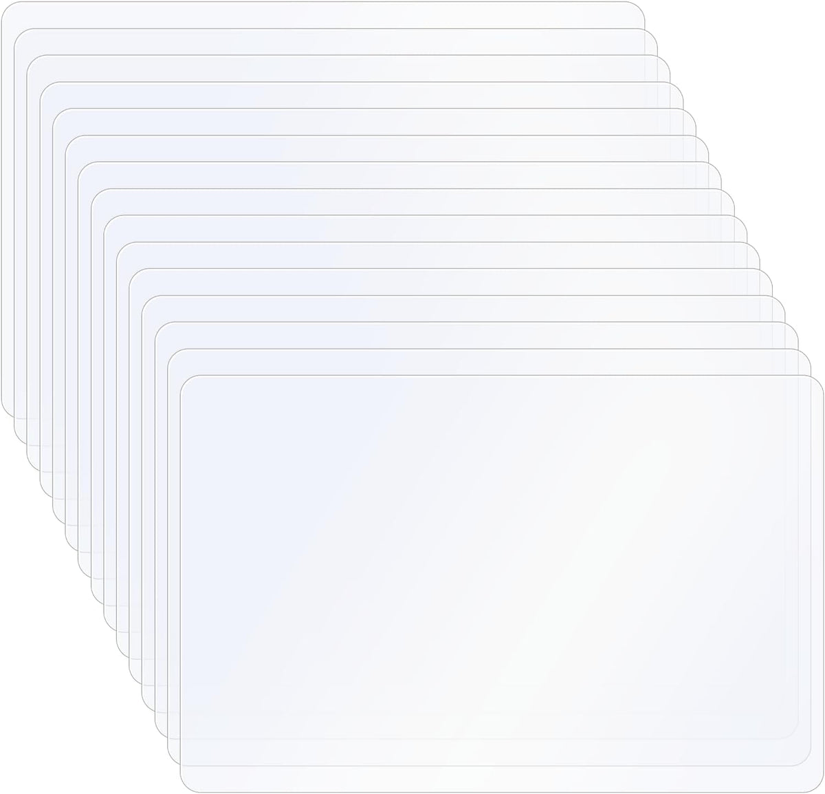 15 Pcs Flexible Plastic Cutting Mats, 17 x 11 Inch Clear Plastic Cutting Board Mats Wipeable Frosted Placemats for Kitchen, Cooking, Table, Writing