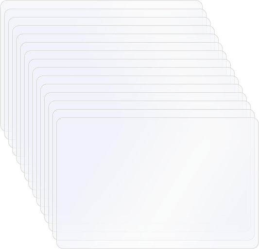 15 Pcs Flexible Plastic Cutting Mats, 17 x 11 Inch Clear Plastic Cutting Board Mats Wipeable Frosted Placemats for Kitchen, Cooking, Table, Writing