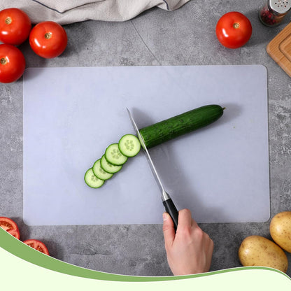 15 Pcs Flexible Plastic Cutting Mats, 17 x 11 Inch Clear Plastic Cutting Board Mats Wipeable Frosted Placemats for Kitchen, Cooking, Table, Writing