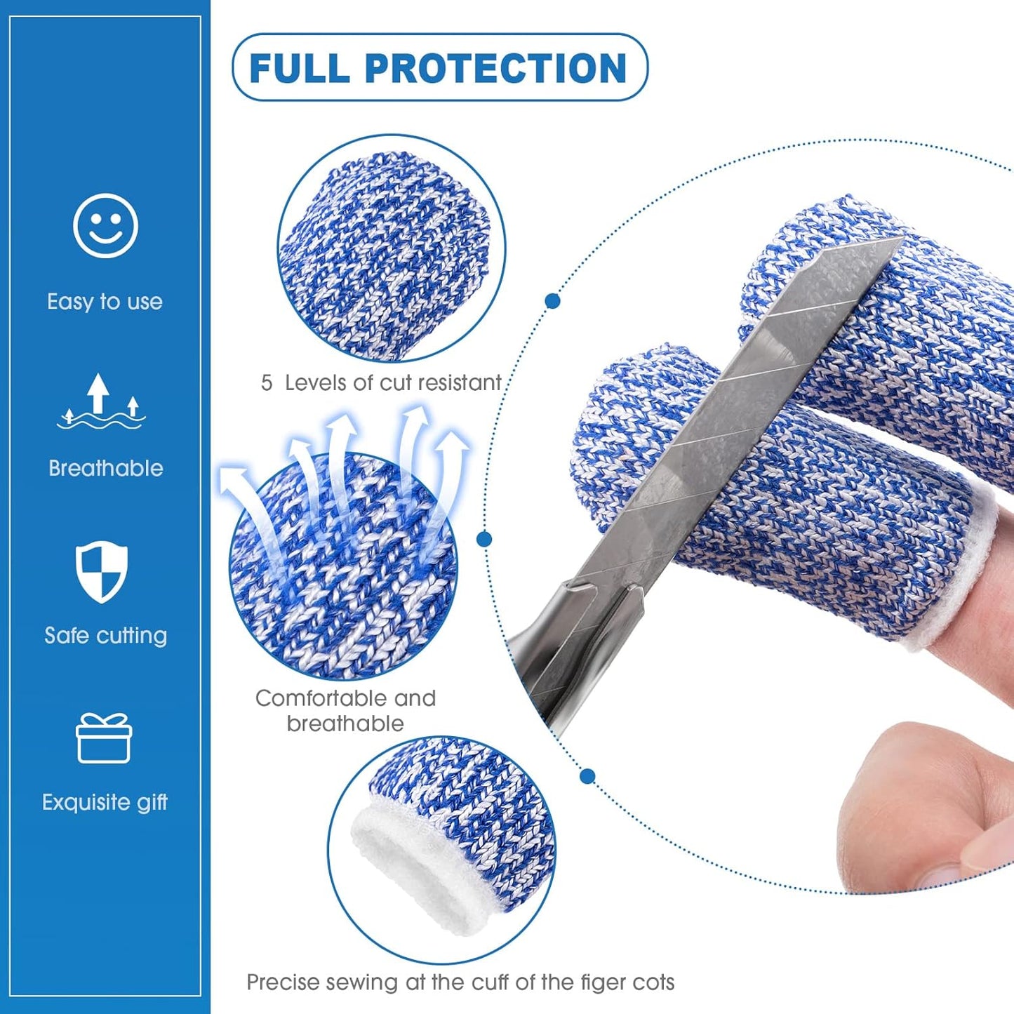 9 Pieces Finger Guard for Cutting Vegetables, Stainless Steel Protector, Knife, Thumb Peelers Onion Holder Slicer Kitchen Tool Avoid Hurting When Slicing and Chopping