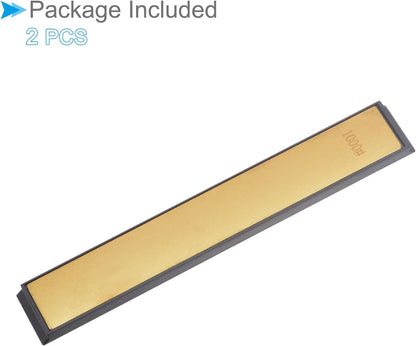 Diamond Sharpening Stone, 80 Grit 6" x 0.8" Total Size, Titanium Coated Whetstone Sharpener Abrasive Tool - (Applications: for Metal Grinding), 2-Pieces