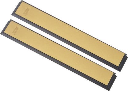 Diamond Sharpening Stone, 80 Grit 6" x 0.8" Total Size, Titanium Coated Whetstone Sharpener Abrasive Tool - (Applications: for Metal Grinding), 2-Pieces