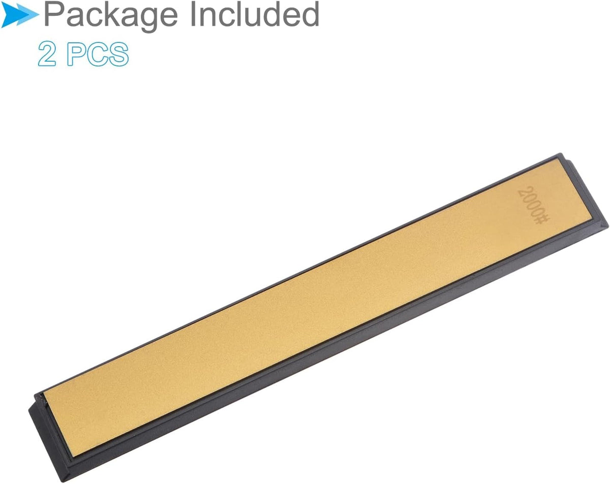 Diamond Sharpening Stone, 80 Grit 6" x 0.8" Total Size, Titanium Coated Whetstone Sharpener Abrasive Tool - (Applications: for Metal Grinding), 2-Pieces