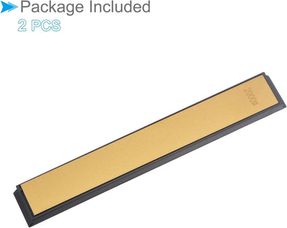 Diamond Sharpening Stone, 80 Grit 6" x 0.8" Total Size, Titanium Coated Whetstone Sharpener Abrasive Tool - (Applications: for Metal Grinding), 2-Pieces