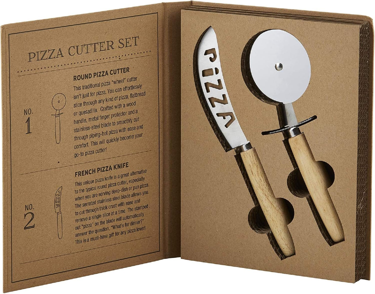 Gift Set Kitchen Essentials TableSugar Kraft Cardboard Book Gift Box, 4-Pieces, Cheese Knives