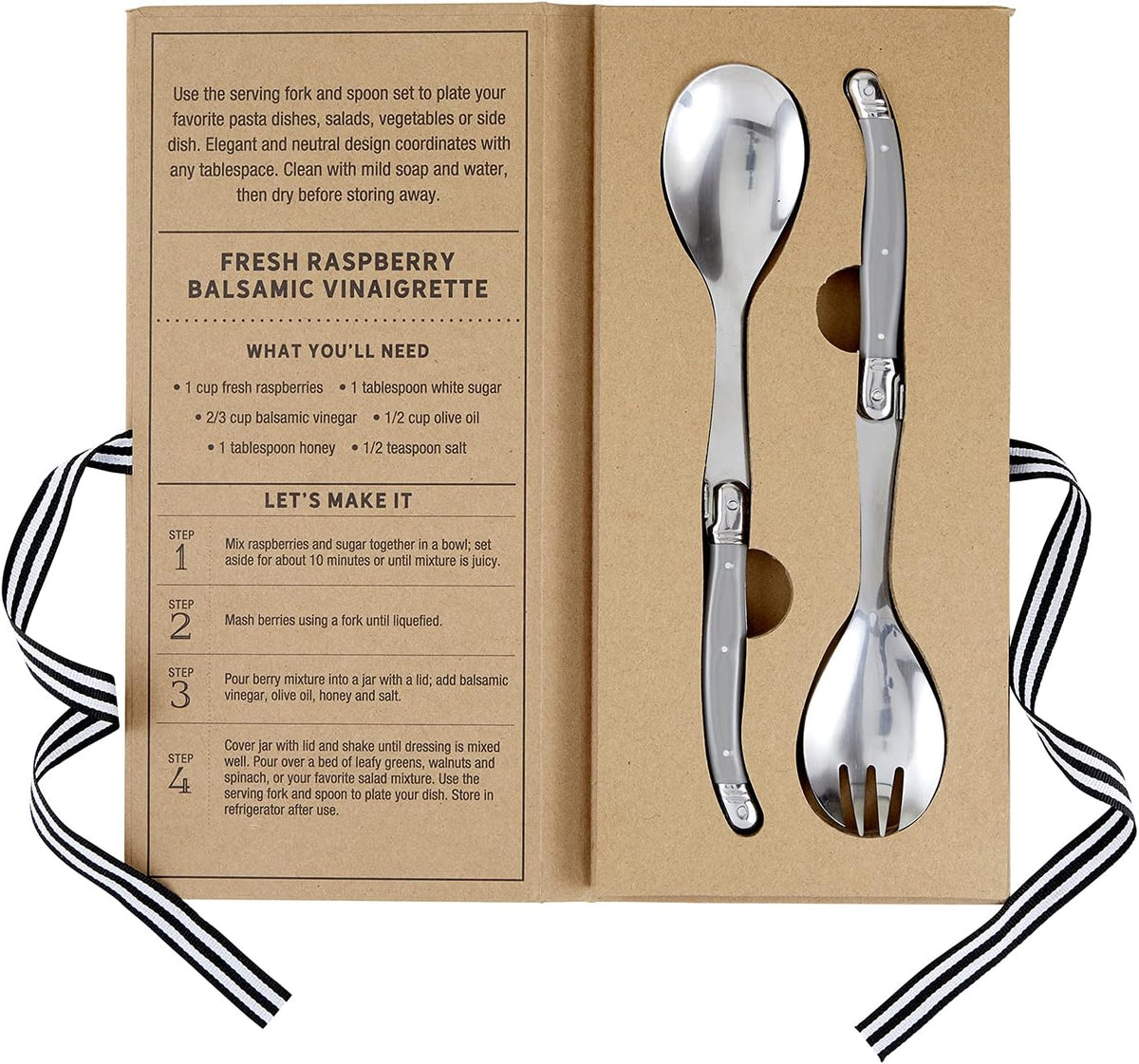 Gift Set Kitchen Essentials TableSugar Kraft Cardboard Book Gift Box, 4-Pieces, Cheese Knives