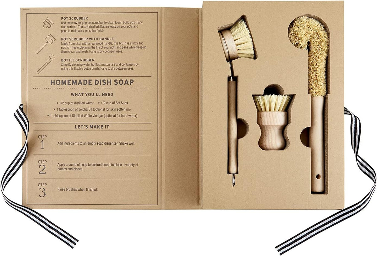 Gift Set Kitchen Essentials TableSugar Kraft Cardboard Book Gift Box, 4-Pieces, Cheese Knives