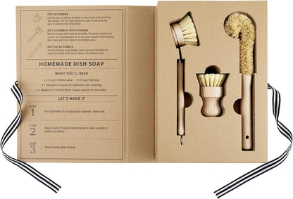 Gift Set Kitchen Essentials TableSugar Kraft Cardboard Book Gift Box, 4-Pieces, Cheese Knives