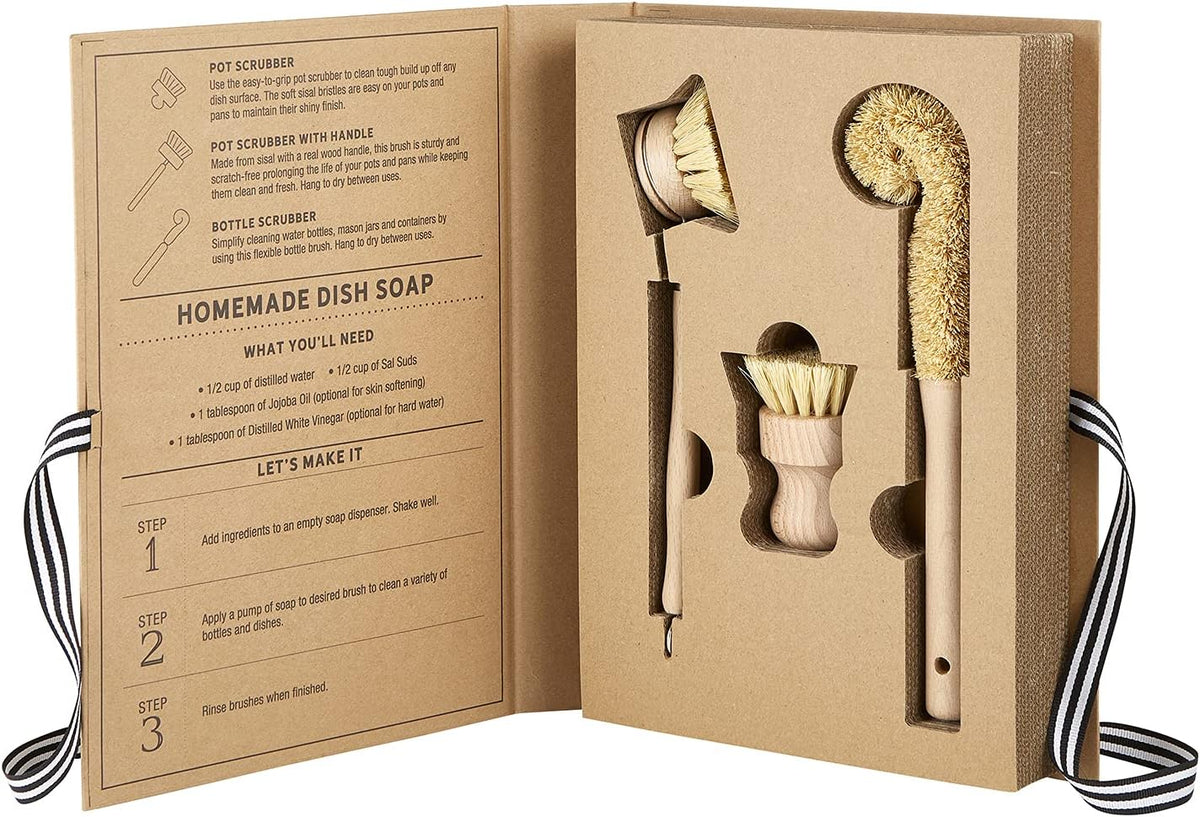 Gift Set Kitchen Essentials TableSugar Kraft Cardboard Book Gift Box, 4-Pieces, Cheese Knives