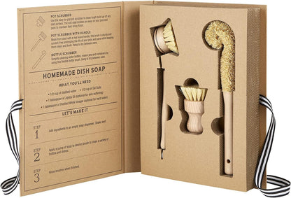 Gift Set Kitchen Essentials TableSugar Kraft Cardboard Book Gift Box, 4-Pieces, Cheese Knives